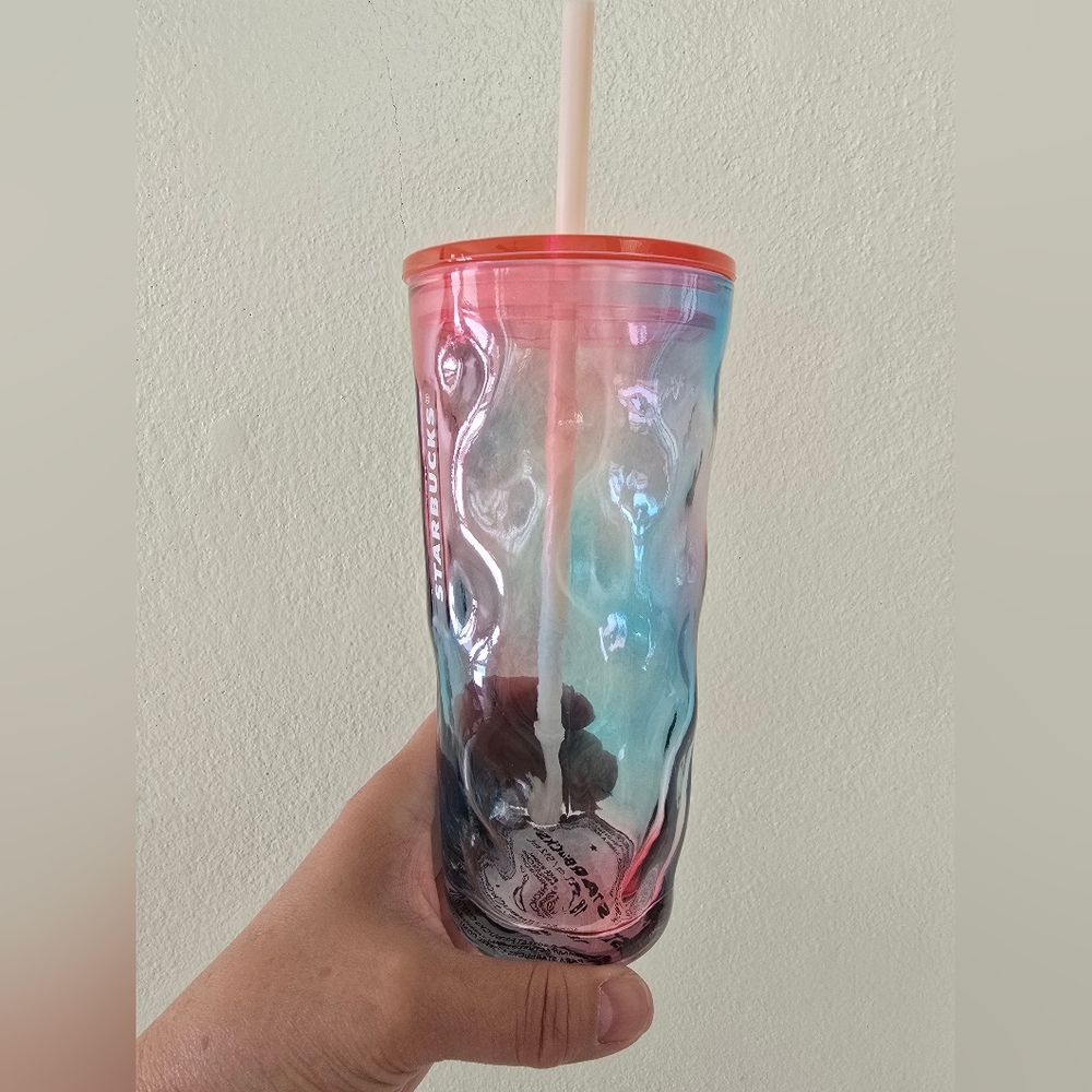 NWT Starbucks 2026 LATAM Gradient Glass Tumbler With Lid, 18 Oz - Picture 3 of 6